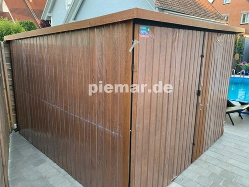 Blechgarage 3x4m holzoptik - blechgarage,