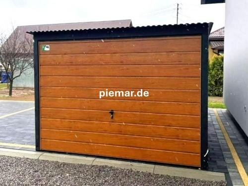 Blechgarage 3x5m holzoptik - blechgarage,