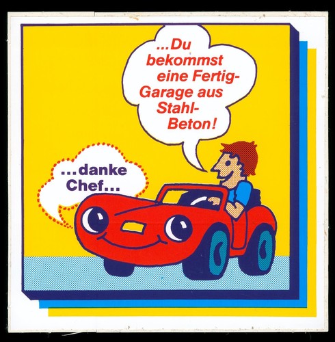 Werbe aufkleber stahlbeton - werbe,